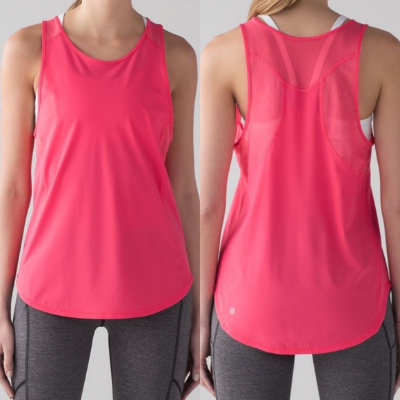 lululemon athletica Tops - Lululemon Sculpt Tank II: Lush Coral Lip Gloss Melon Pink